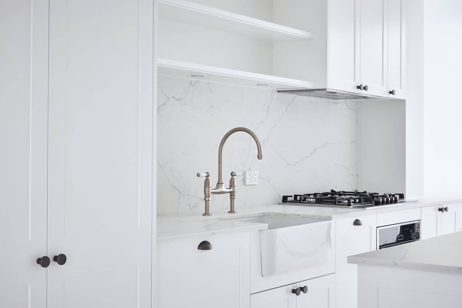 Brass and gold taps kitchen renovation Woollahra